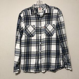 Levi’s Men’s S Small Western Plaid Cotton Long Sleeve Button Up